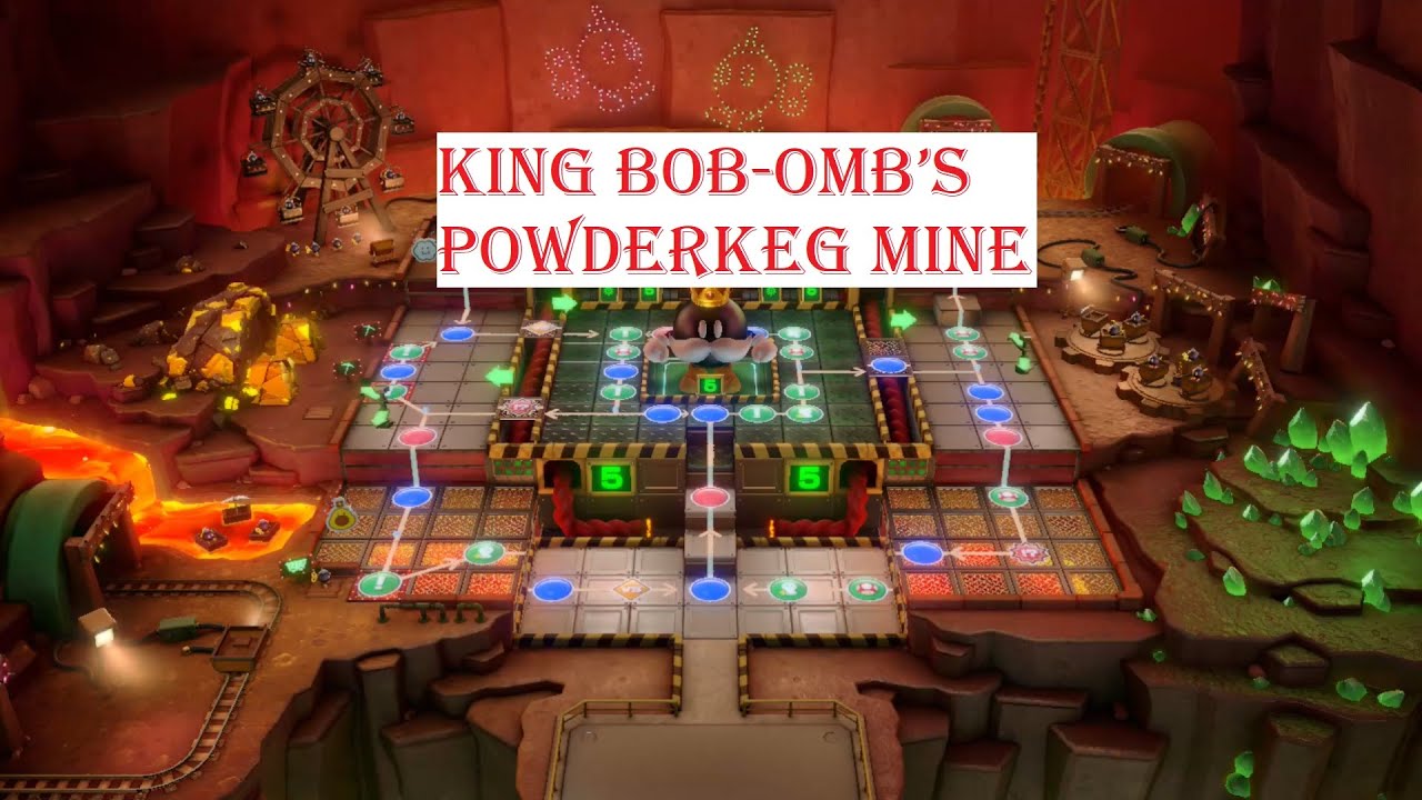 Super Mario Party 10(Family board play) - King Bob-omb’s Powderkeg Mine
