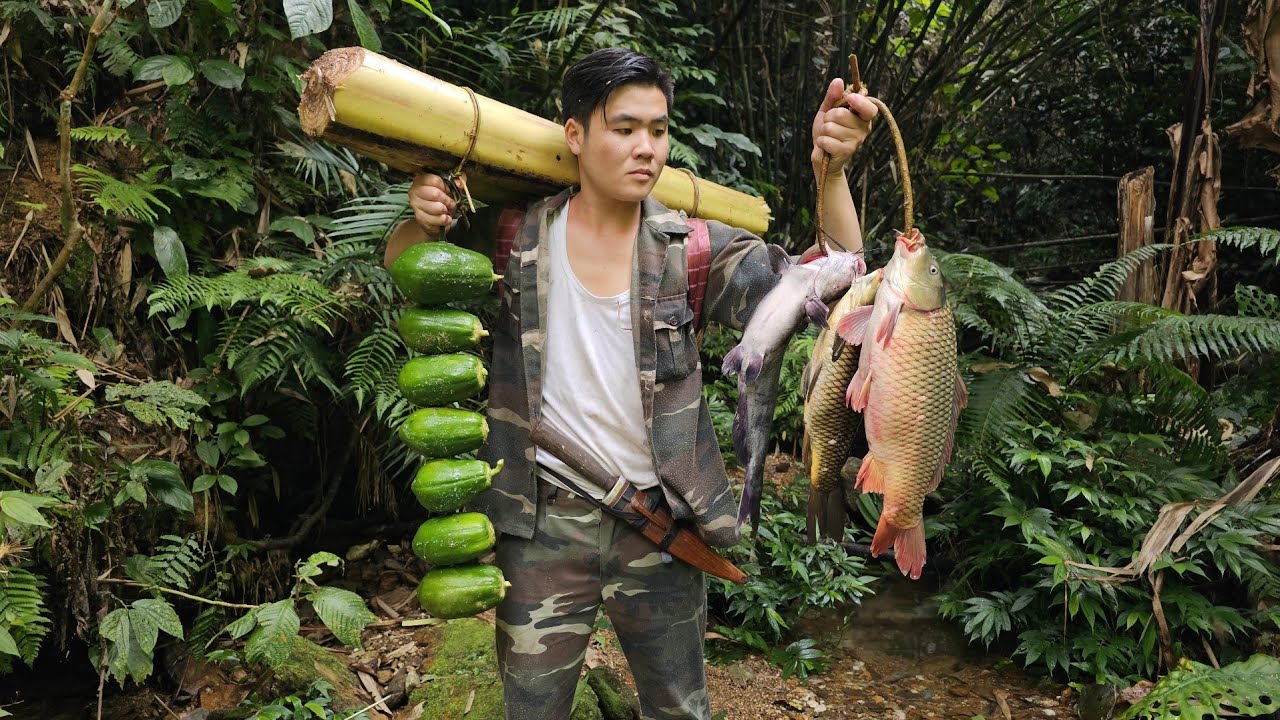 Young CEO builds a house in the forest, fishes, cooks, lives a free life.