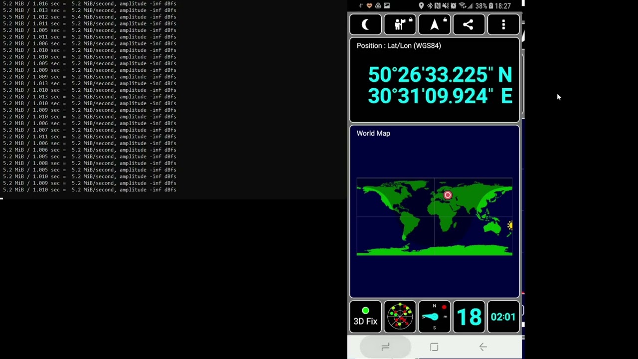 Simulation GPS signal using HackRF