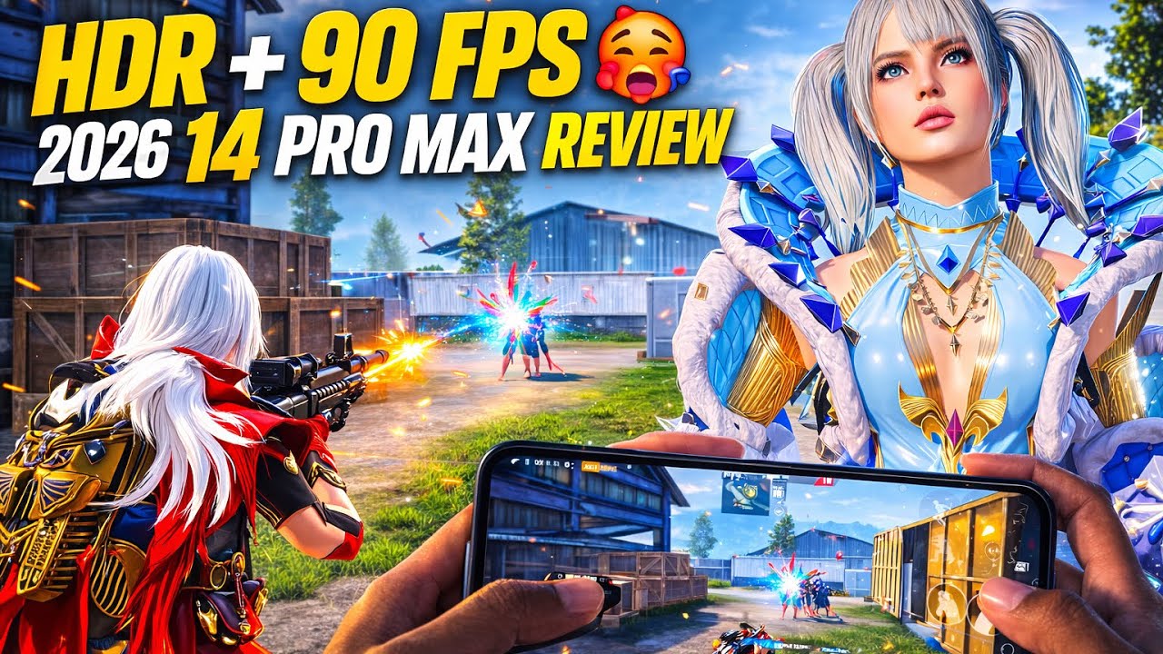 iPhone 14 Pro Max  PUBG/BGMI TEST in 2026 🔥| HDR+90fps Graphics 😍