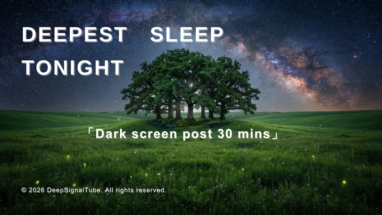 417Hz Deep Stillness 🌿 8H DARK SOUNDSCAPE & Black Screen (Post 30 Min)