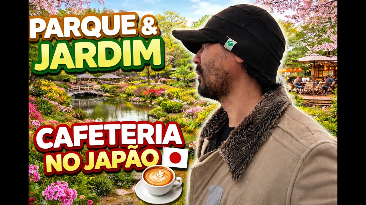 Um dia tranquilo no Japão: parque, jardim e café 🌿☕️🇯🇵