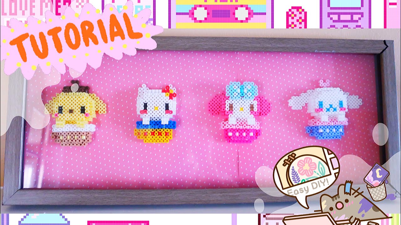 Easy Tutorial : HELLO KITTY and friends Characters set DIY 3D Perler - Beginners & All Levels