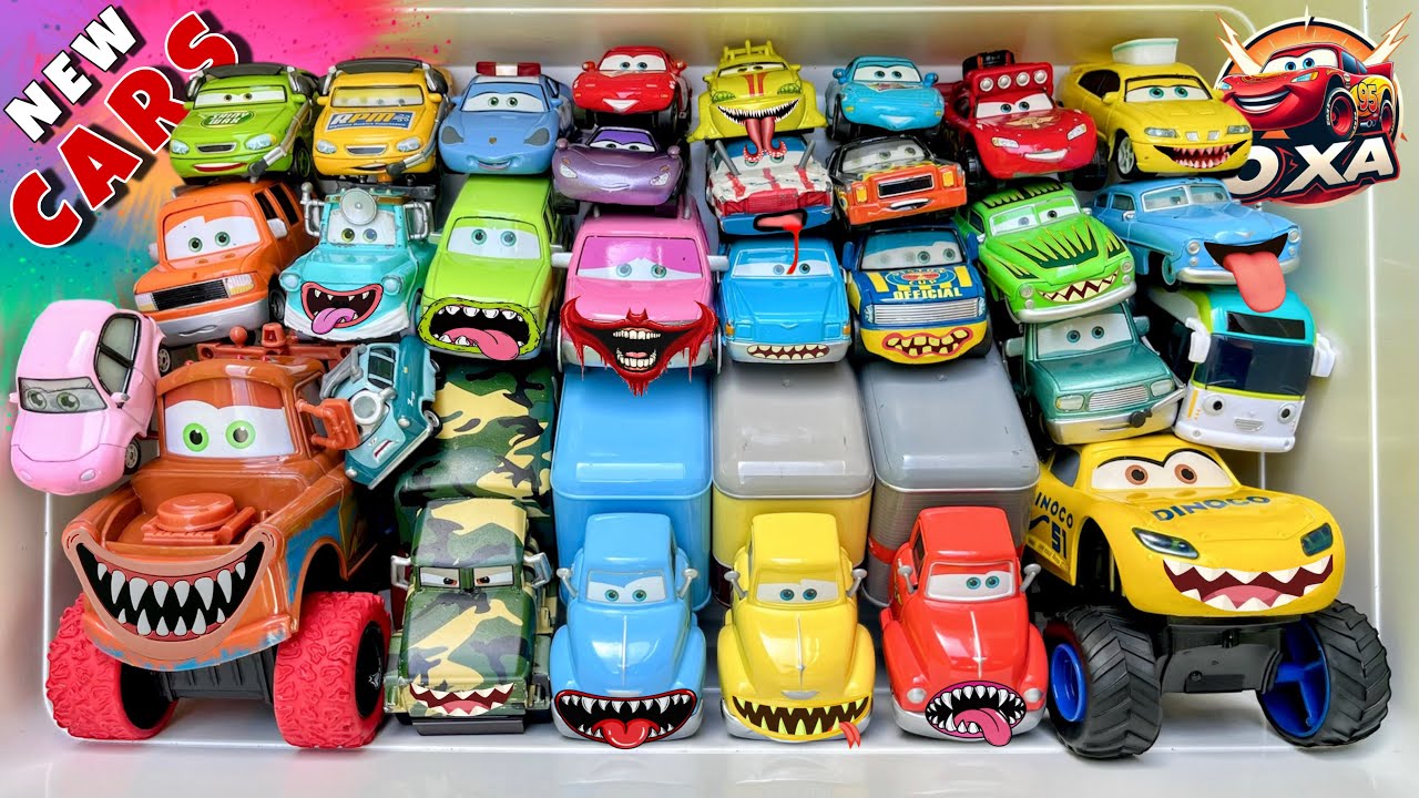 Disney Pixar Cars Unboxing Review | Lightning McQueen, Tow Mater, Chick Hicks, Sally Carrera, Cruz