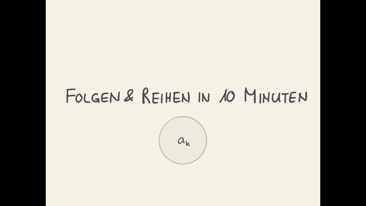 Folgen und Reihen - in 10 Minuten - geometrisch arithmetisch | F & R  * | gymer math Jorma Wassmer