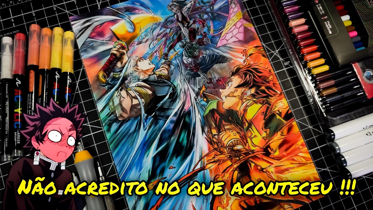 Ganhei o torneio mais importante da minha vida!!! Veja como foi | Speed Drawing Demon Slayer 👺🔥