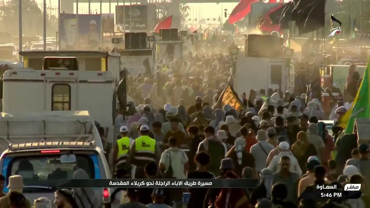 مسيرة طريق الاباء الراجلة نحو كربلاء المقدسة 14-08-2024 - السماوة