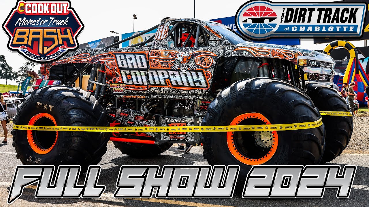 Cook Out Monster Truck Bash - The Dirt Track @ Charlotte, NC 2024 Full Show 4K60