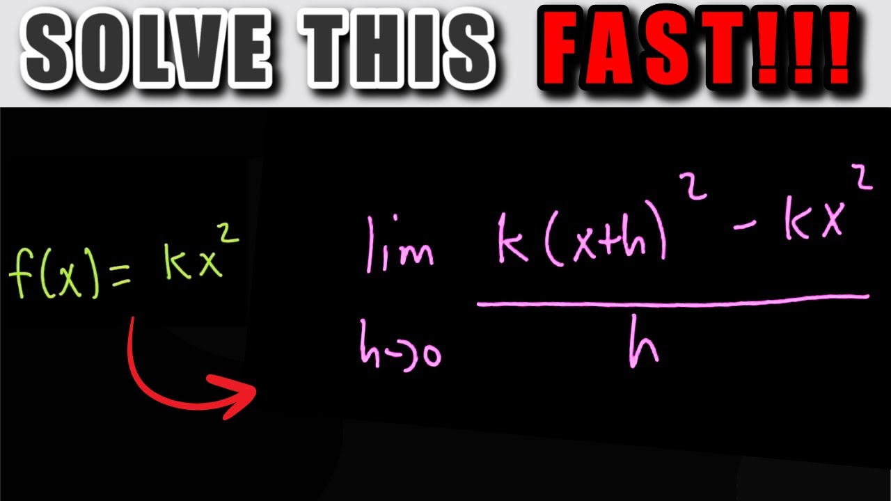 I made the first principle derivative of kx^2 EASY