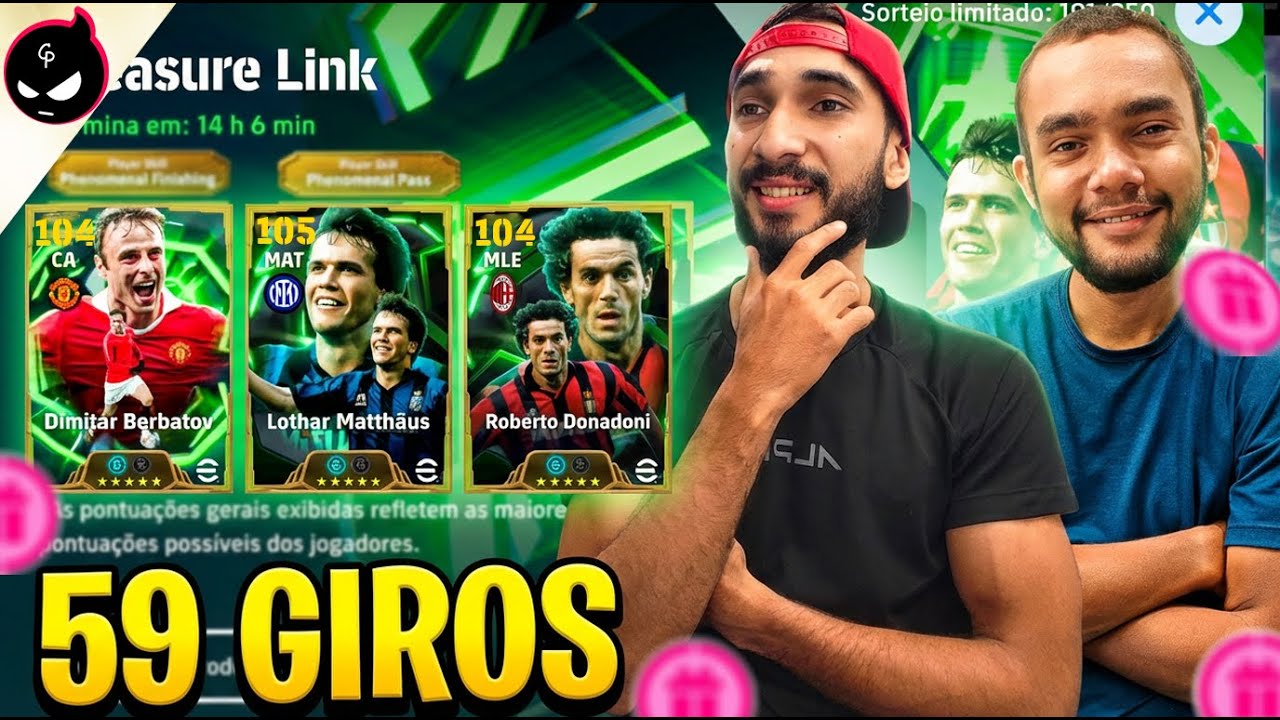 Pack Opening 59 Giros Grátis no Elo do Tesouro no eFootball 26 Mobile