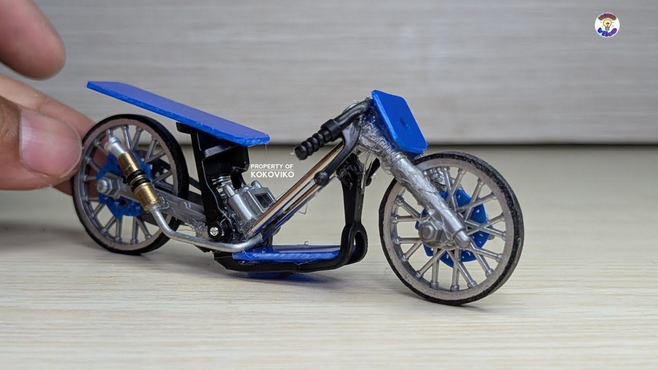 Tutorial Modifikasi Miniatur Motor Drag Ceper dari Motor Trail Mainan