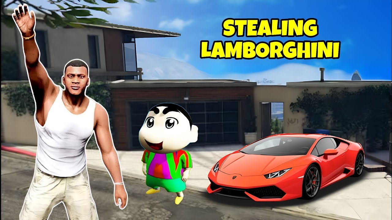 FRANKLIN AND SHINCHAN STEALING BILLIONARE'S LAMBORGHINI😯 GTA 5 MODS