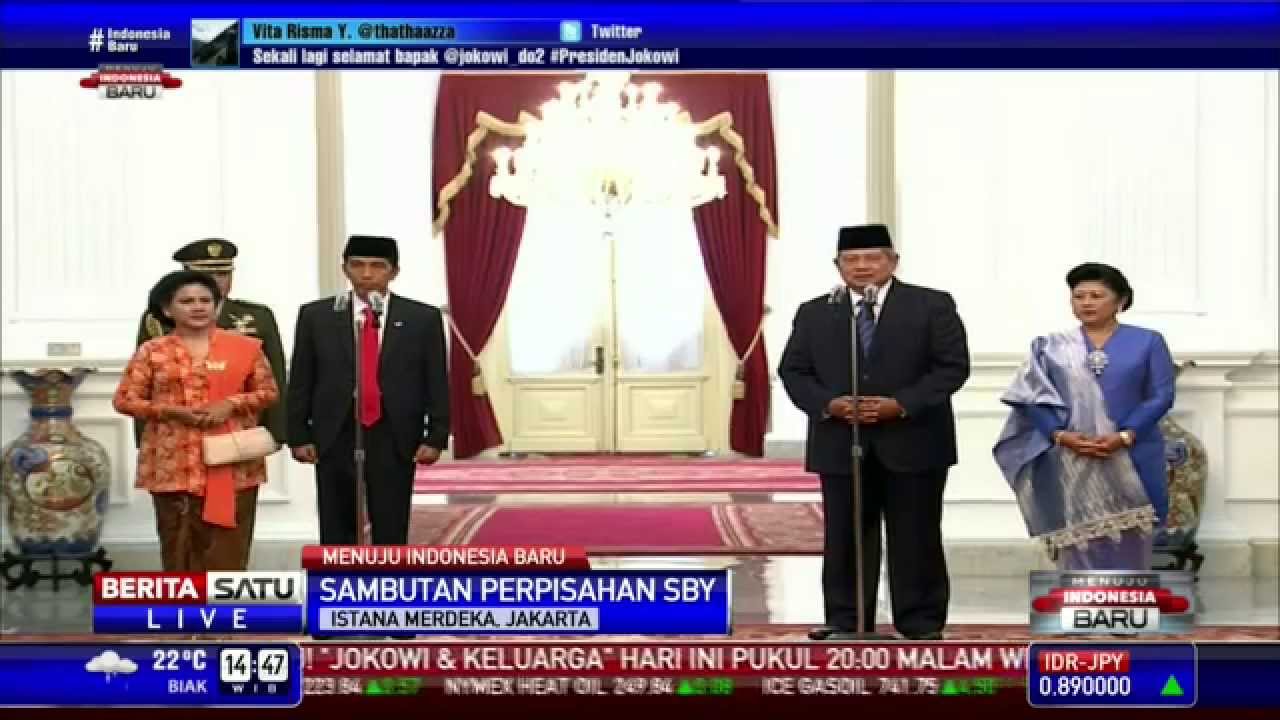 SBY Sampaikan Pidato Perpisahan di Istana Negara