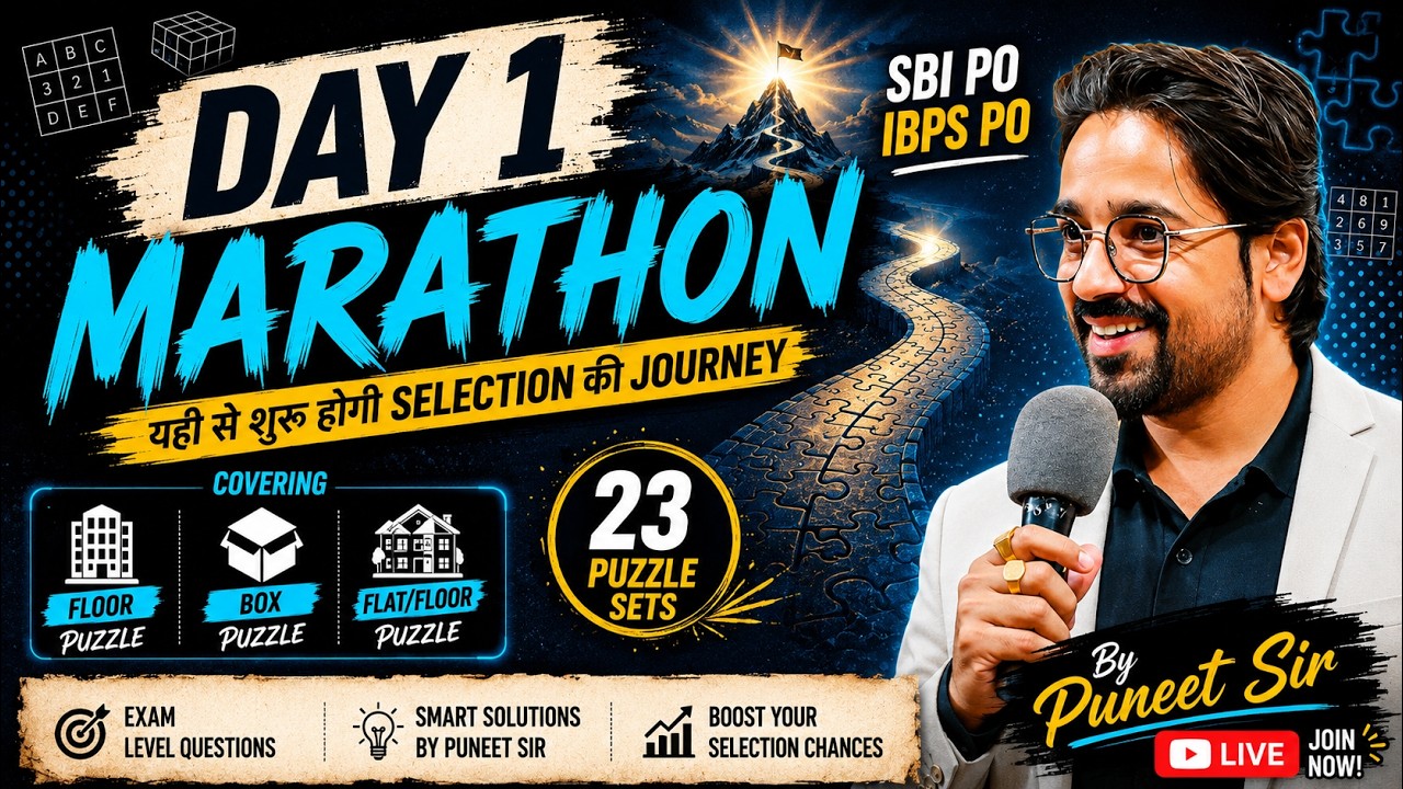 🔴 IBPS SBI PO MARATHON - 01 | Floor, Flat & Box | 23 Puzzle Sets | 115 Most Expected Questions