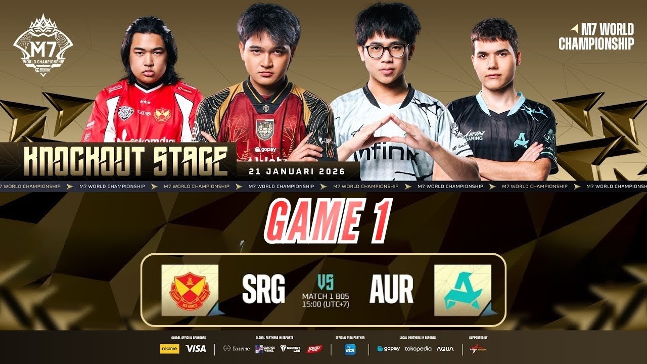 [ENG] SRG vs AURORA GAMING | GAME 1 M7 KNOCKOUT STAGE DAY 2 #mlbb #mlbbcreatorcamp #m7 #mpl