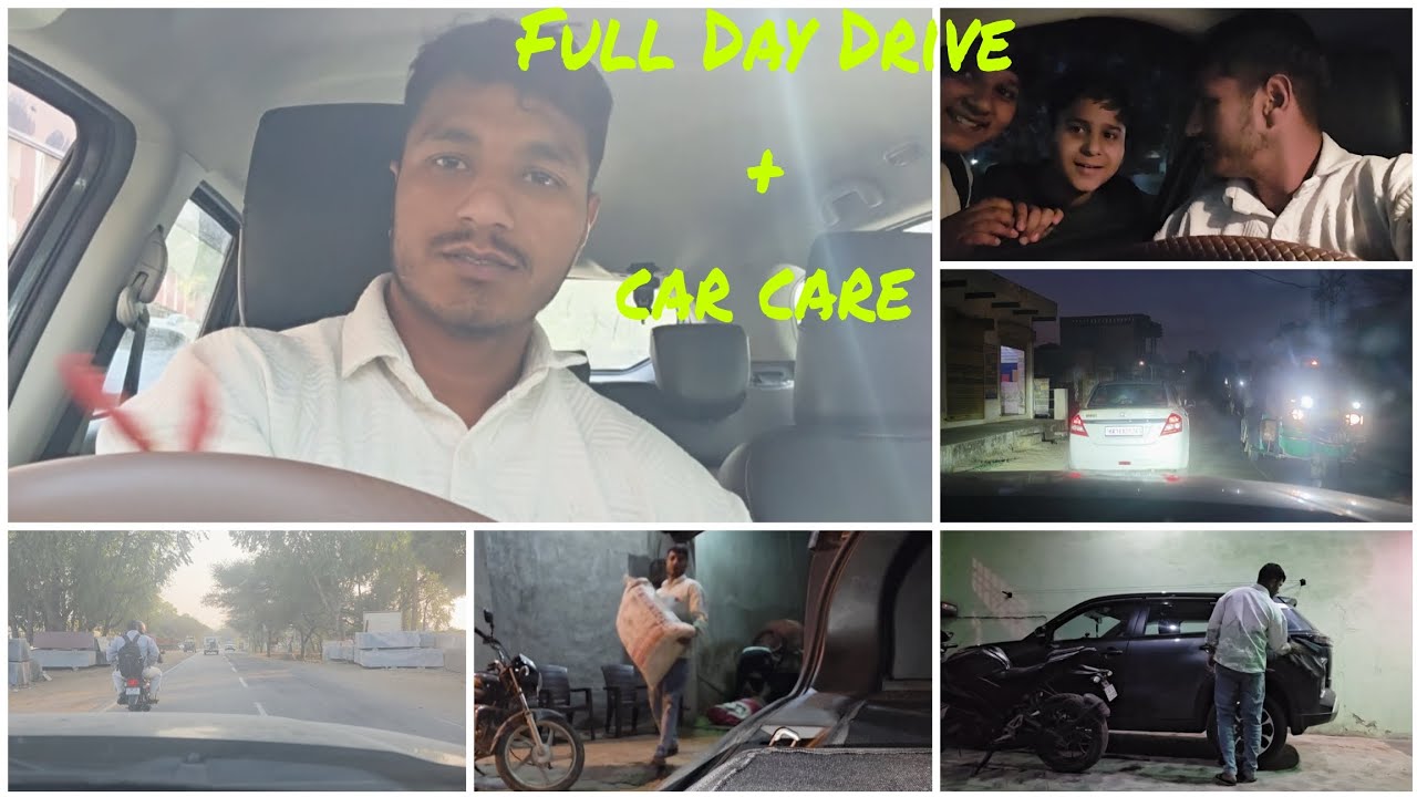 Pura Din Gaadi Chalayi 😅Pura Din Gaadi Mein Hi Nikal Gaya|Car Cleaning Routine Vlog|#dailyvlog 