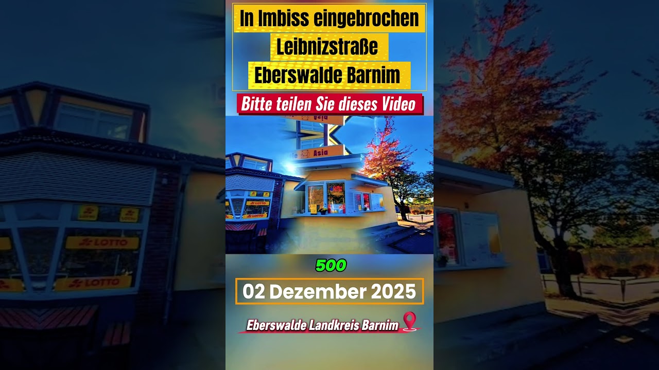 In Imbiss eingebrochen Eberswalde Landkreis Barnim Brandenburg