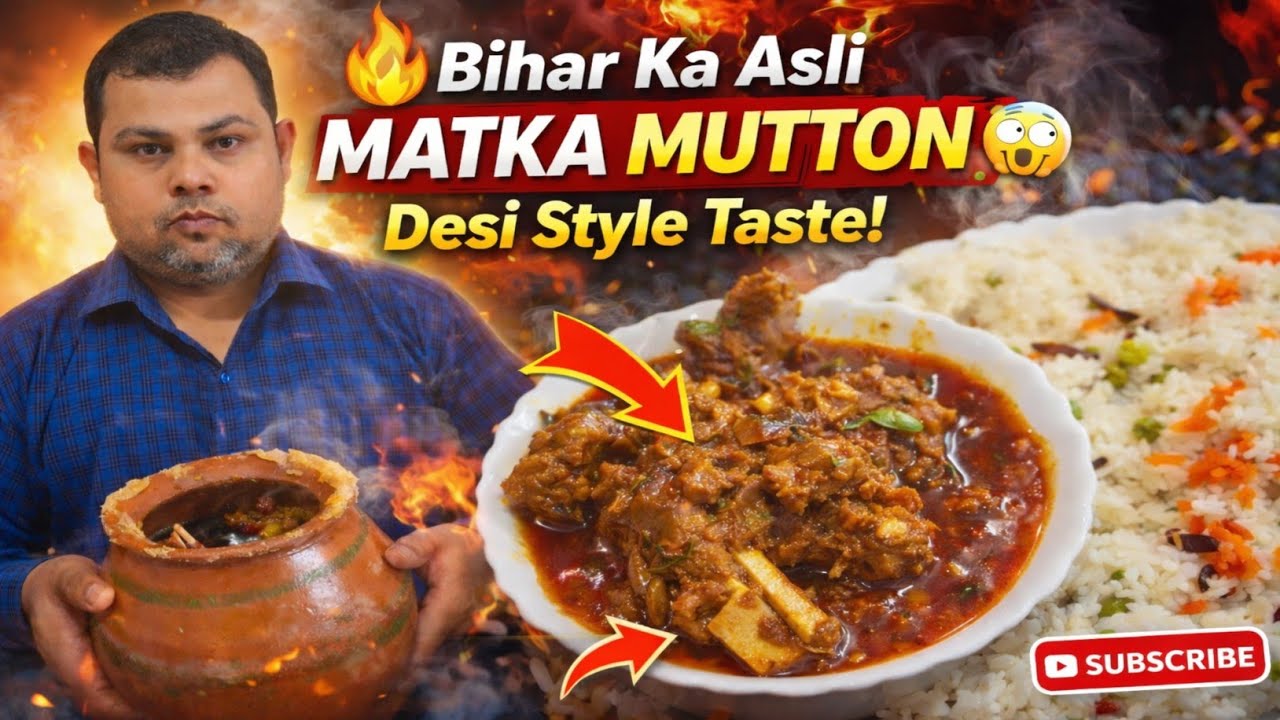 Champaran Matka Mutton 🍖 | Famous Ahuna Mutton Bihar Style 🔥 Desi Cooking Vlog #ytvideo #viralvideo 