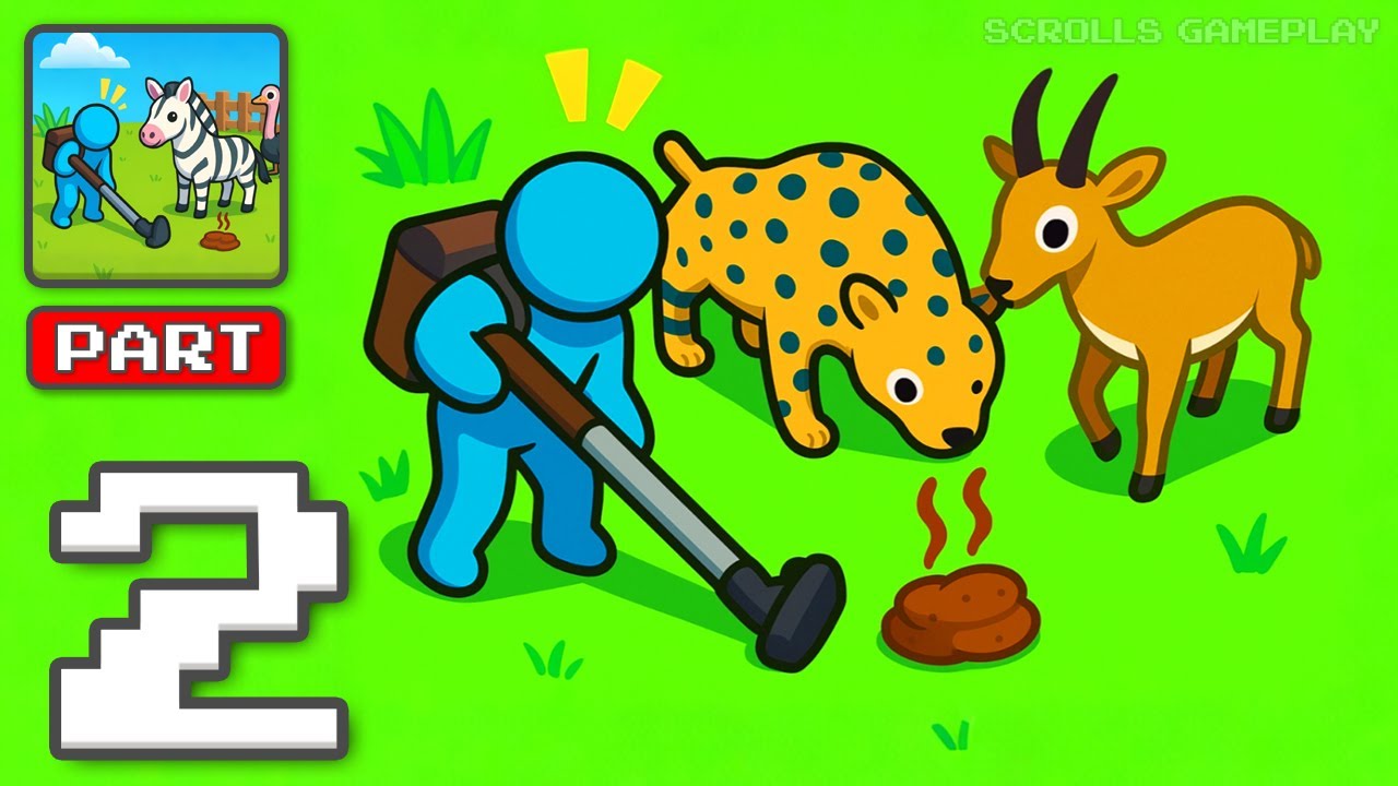 Zoo Clean Up - Gameplay Walkthrough Part 2 - Clean Cages Help Animals (iOS, Android)