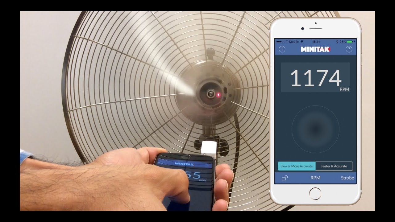 Laser Tachometer for iPhone to measure RPM