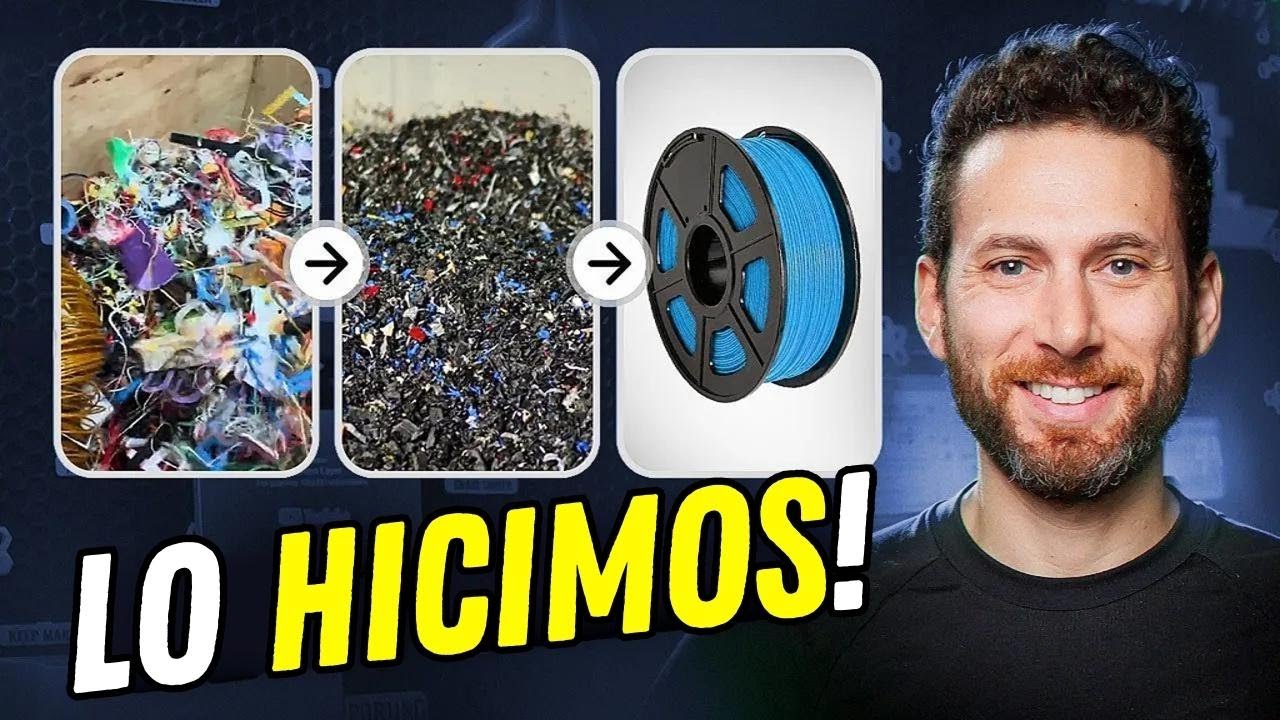 Por fin logr&eacute; reciclar filamento en casa de forma econ&oacute;mica.