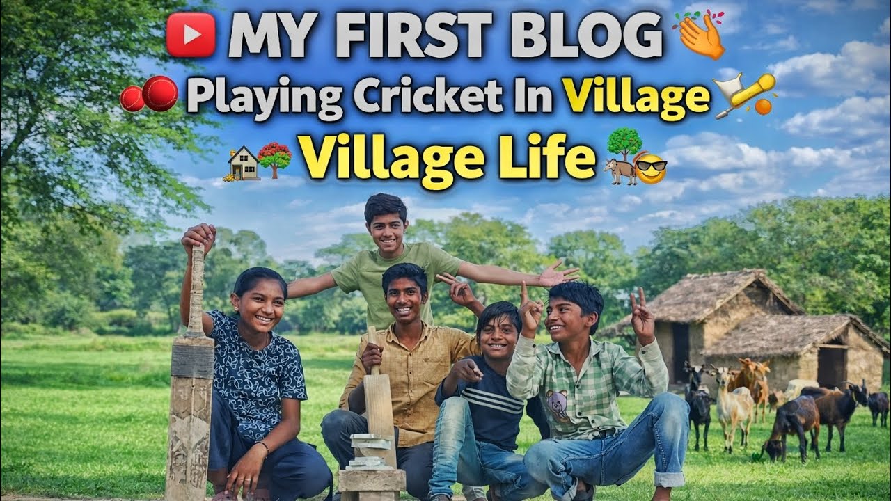 Village Boys Playing Cricket 🏏 | Full Masti😅Gaon Life 😍 #playing_cricket 