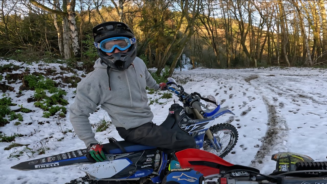 Snow ride on the yamaha yz250 & ktm 150