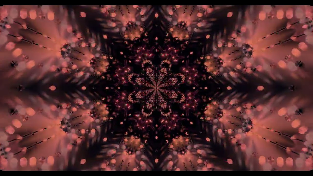10 hours Dark Red Neon Tunnel Kaleidoscope 4k uhd 60fps screensaver Vj loop