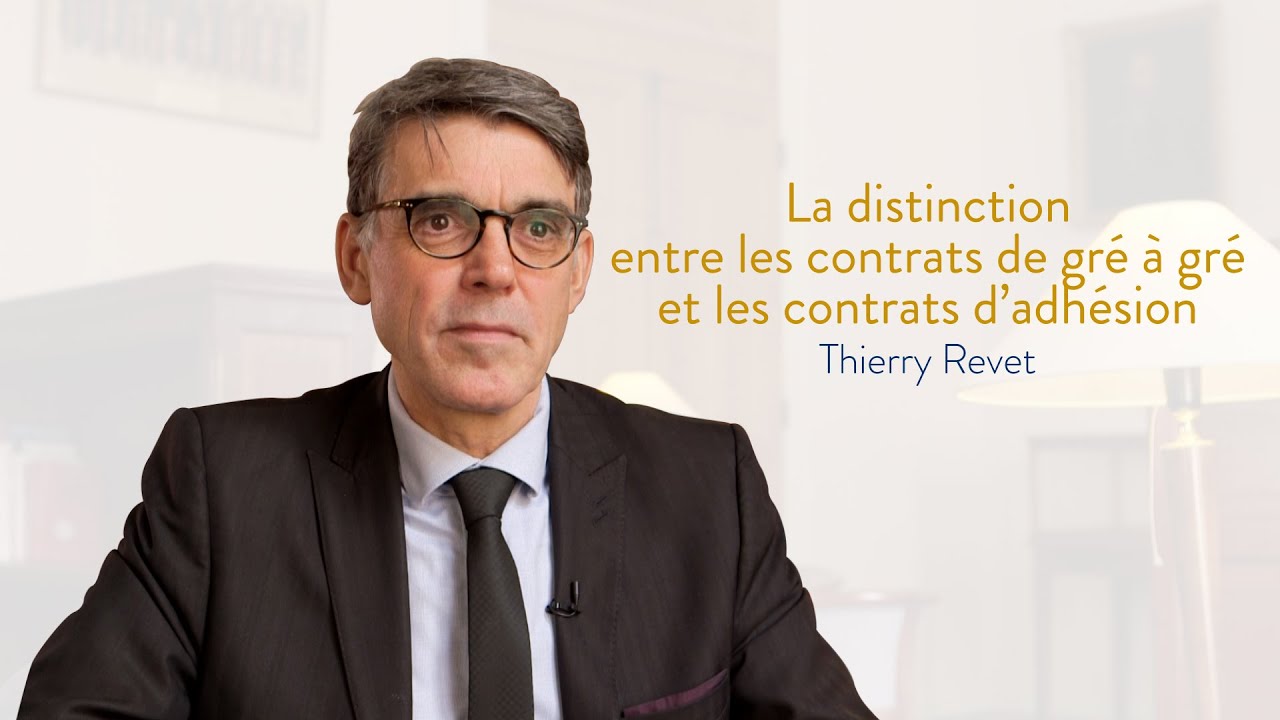 La distinction contrats de gré à gré / d'adhésion dans la réforme du droit des contrats (Th. REVET)