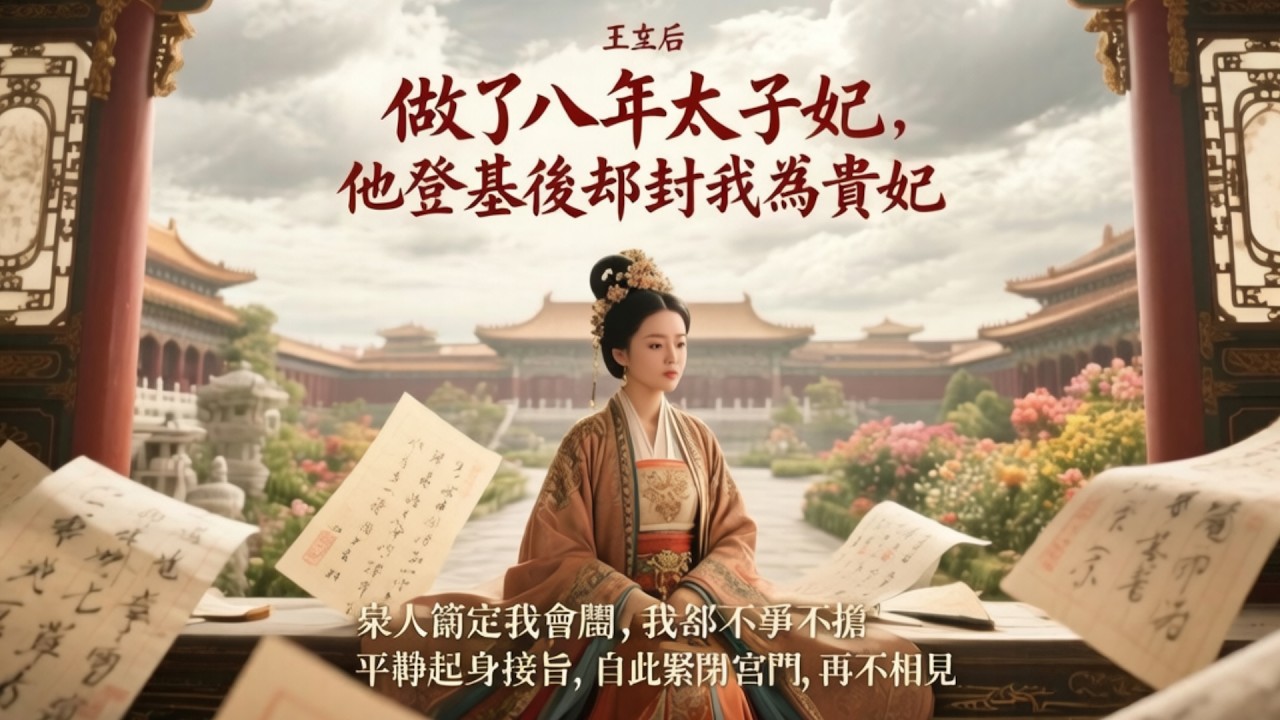做了八年太子妃，他登基後卻封我爲貴妃。衆人篤定我會鬧，我卻不爭不搶，平靜起身接旨，自此緊閉宮門，再不相見#古风 #有声小说 #爽文 #言情