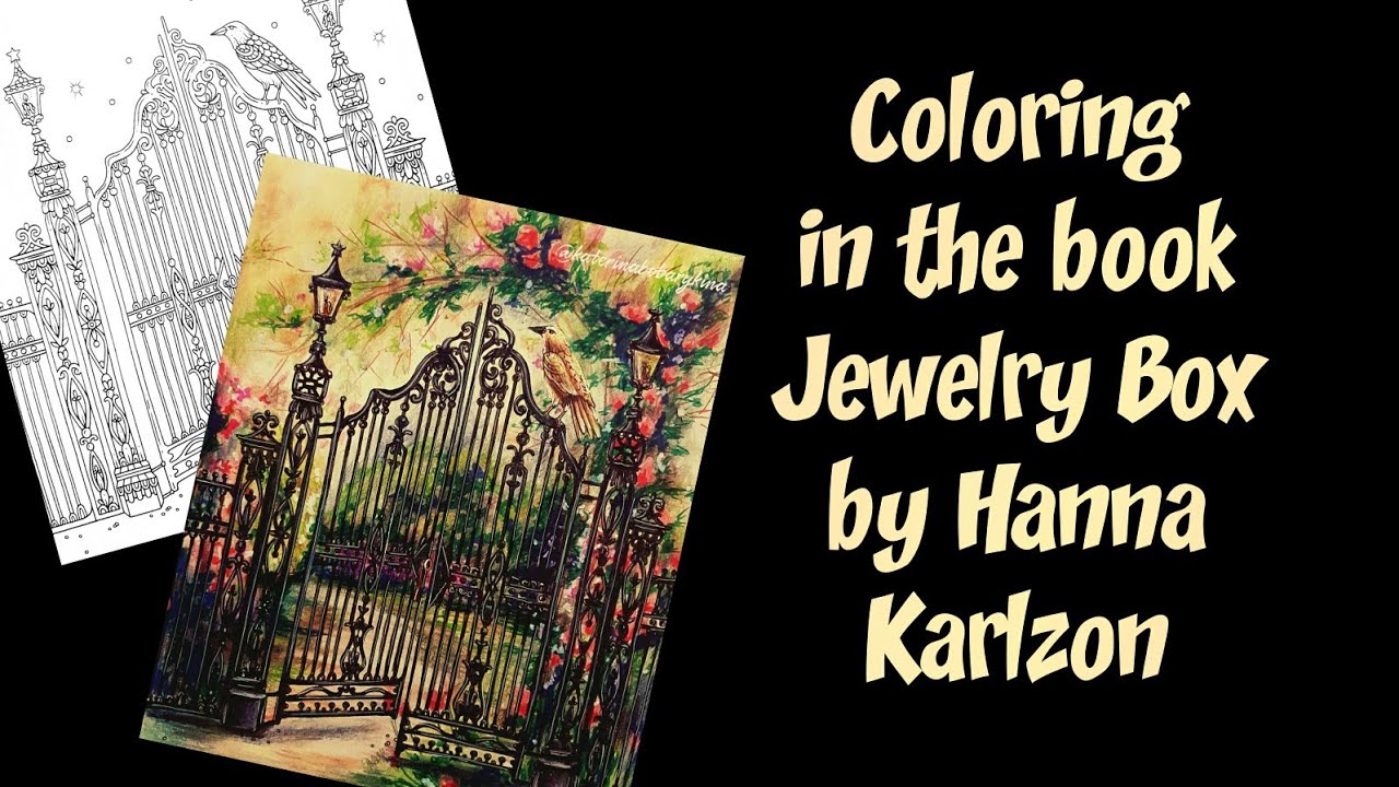Speed coloring in the book Jewelry Box (Smyckeskrinet) by Hanna Karlzon