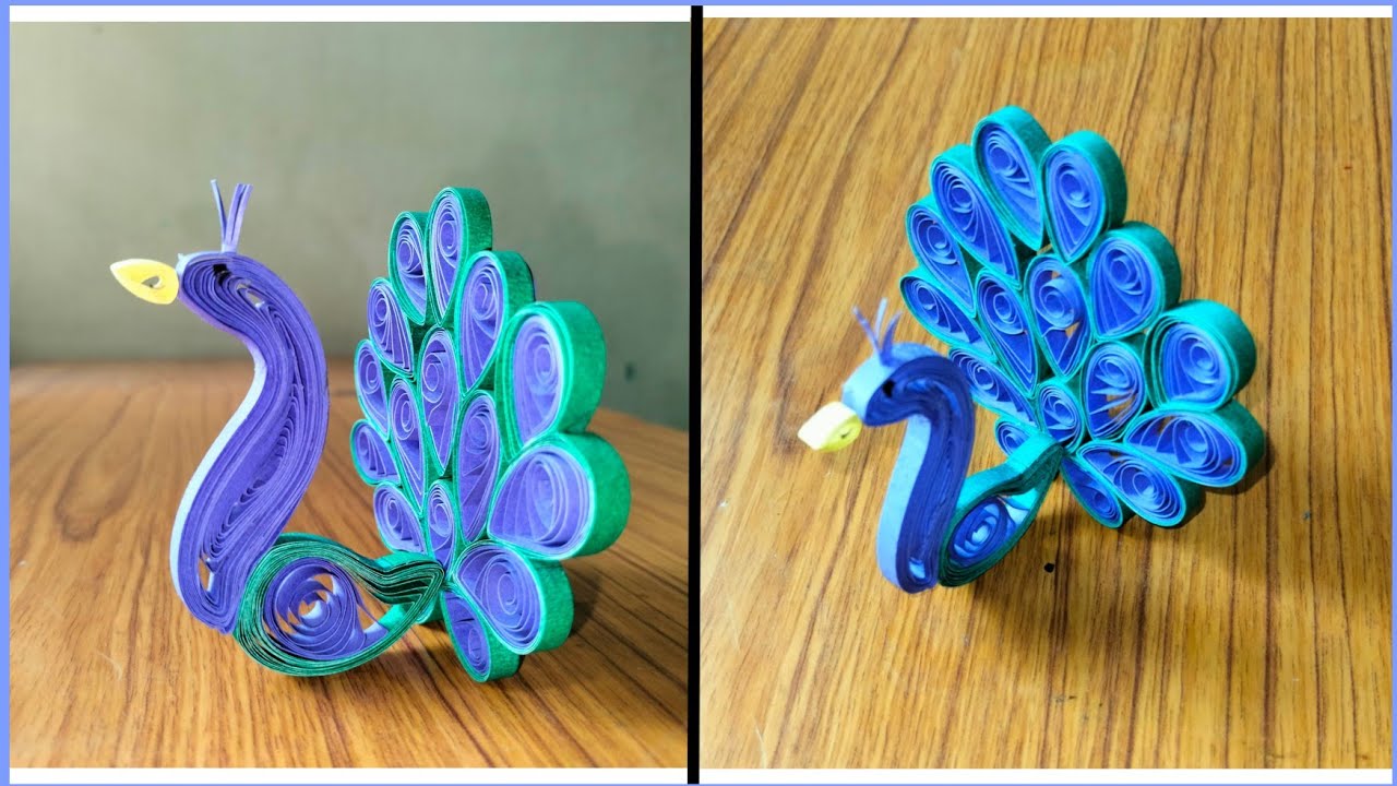 How To Make Quilling Peacock || Paper Quilling Art || Quilling Peacock Step By Step