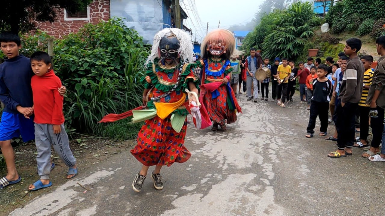 Traditional Lakhe Dance Culture in the village of East Nepal | Village Lifestyle | BijayaLimbu