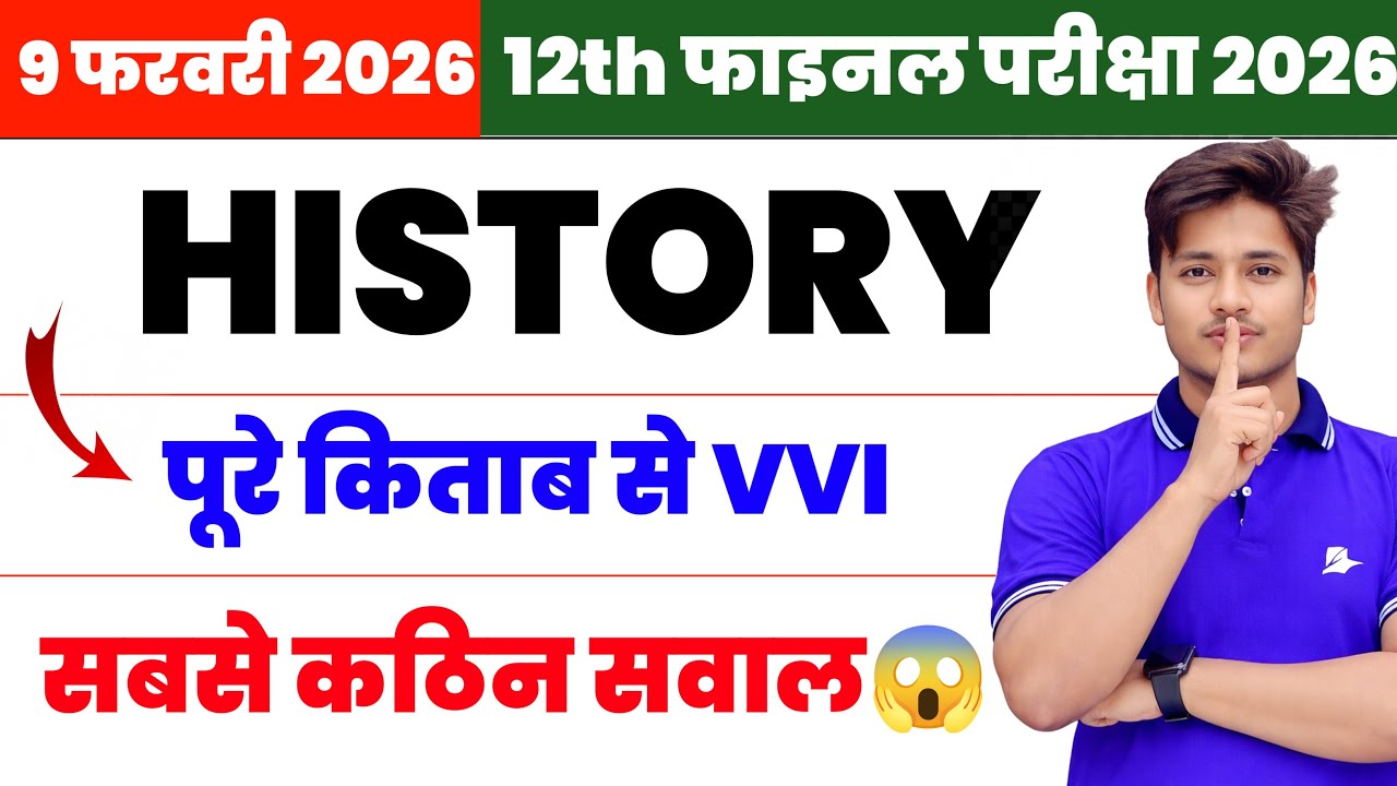 12th History Guess Objective Question 2026 | History Class 12 Viral Objective Question Answer 2026