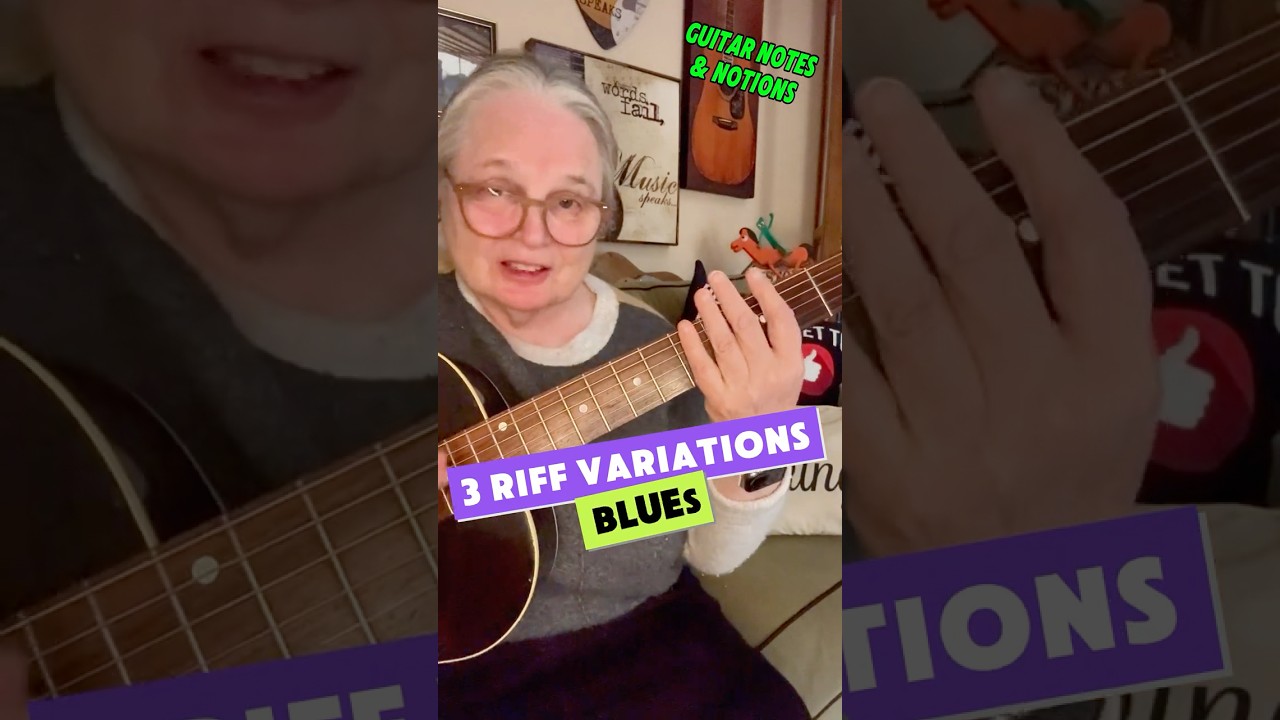 THREE MINUTE Guitar LESSON ** Blues Riffs - 3 Styles.  #guitarlesson  #guitar