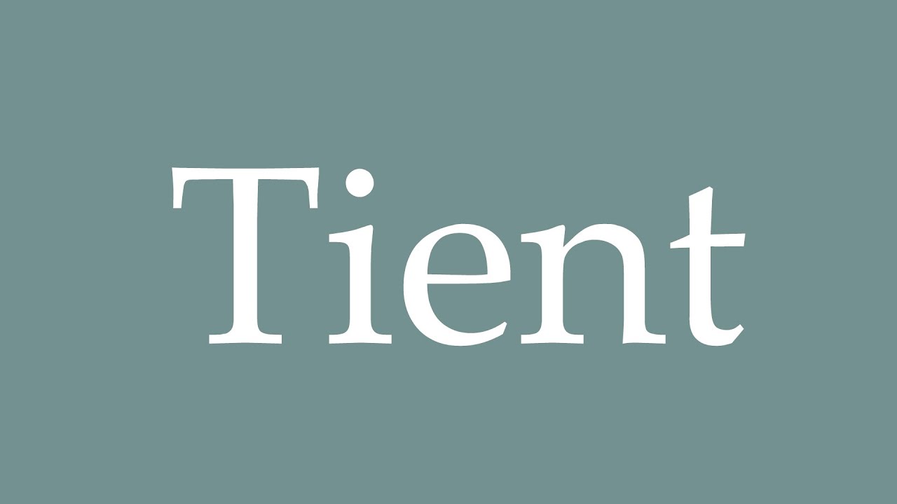 How to Pronounce ''Tient'' (Holds) Correctly in French