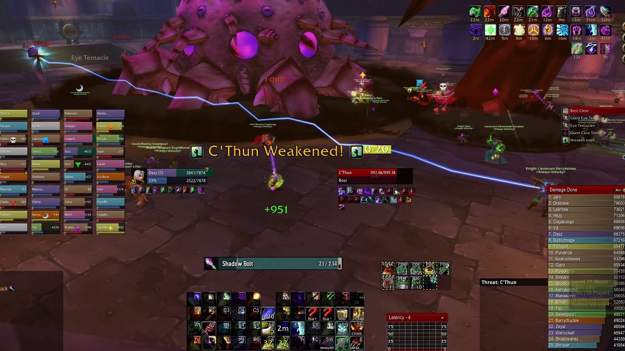 WoW Classic AQ40 Warlock PoV (2025-12-09)