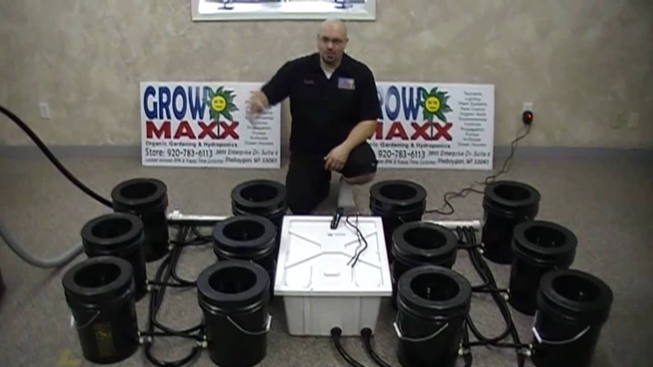 Aeroponic Plant Growing Bucket System,  The Maxx Power PRO 12