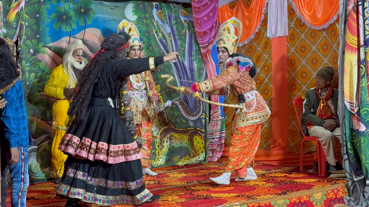 तड़ीका और राम जी का भयानक युद्ध । garhwali Ramleela । Teela gaon Ramleela ।