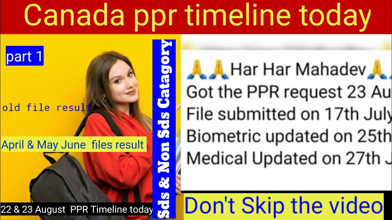 Canada PPR Update| Canada PPR Timeline today  | Bedi E Learning | PPR  20 & 21 August part 1