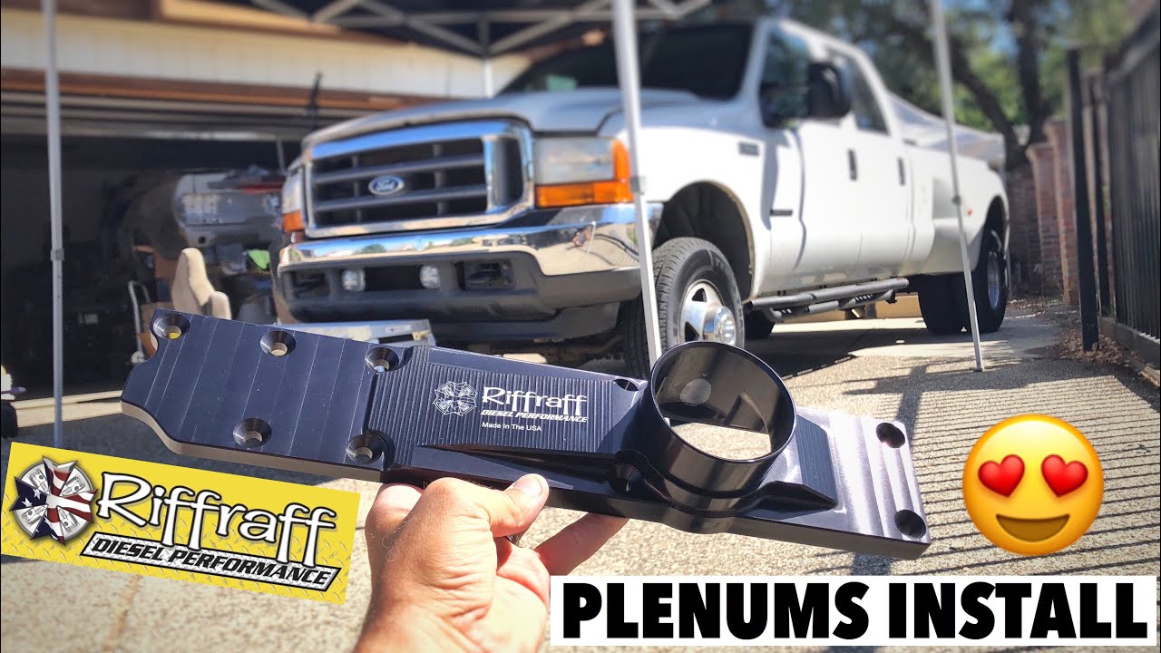 2001 F350 7.3 Powerstroke - RiffRaff Plenums remove and Install - Matthew Did all the work!! SP