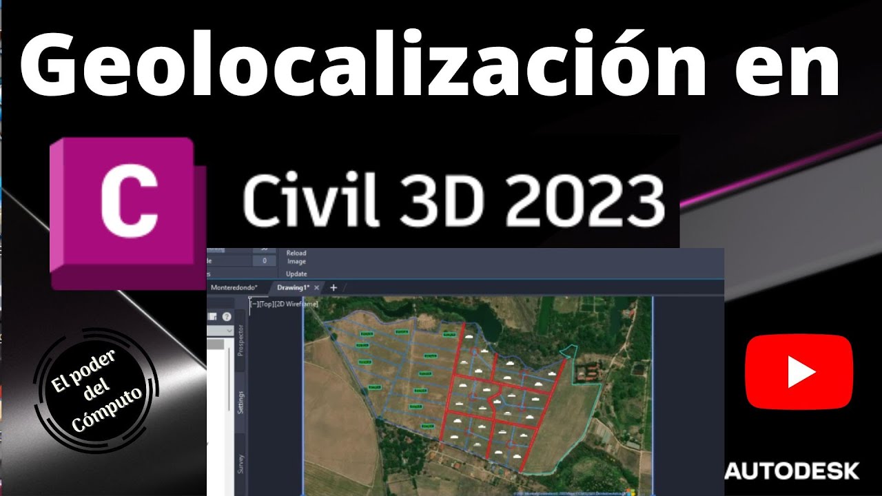 Como Georreferenciar en AutoCAD Civil 3D 2023 y 2022 || Geolocalización