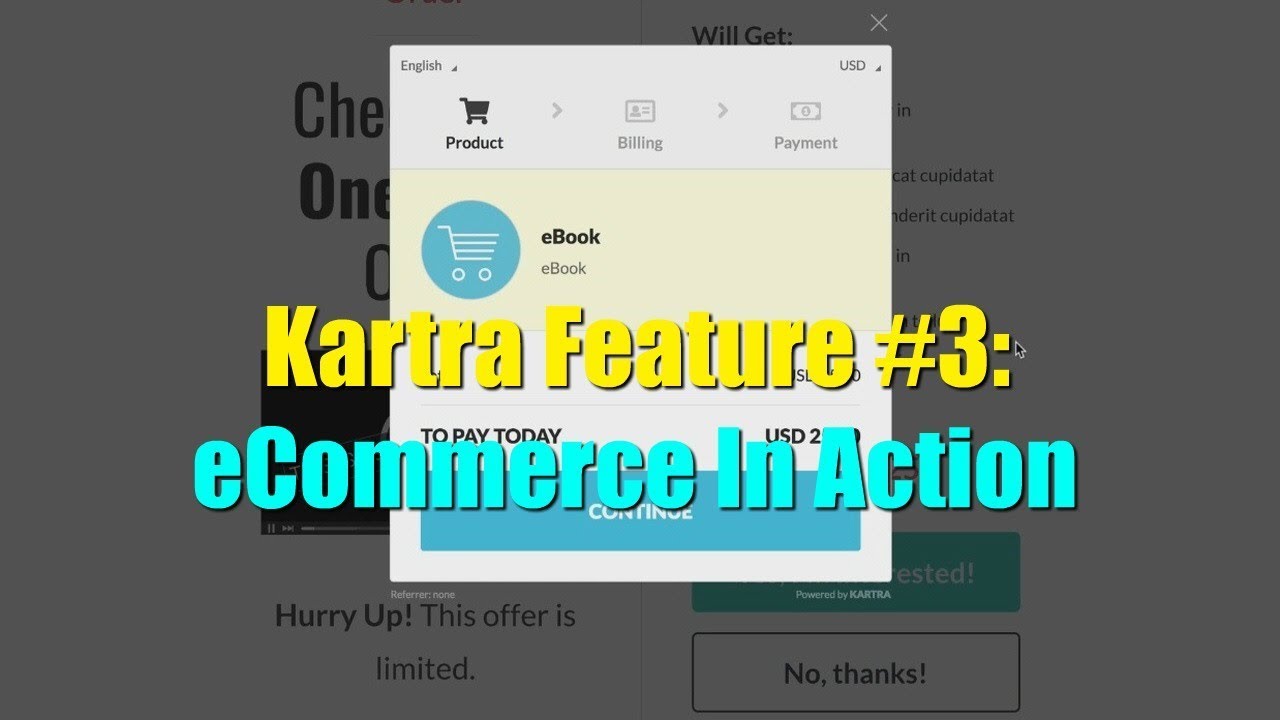 Kartra Review Demo Bonus - Feature 3 - Kartra eCommerce In Action
