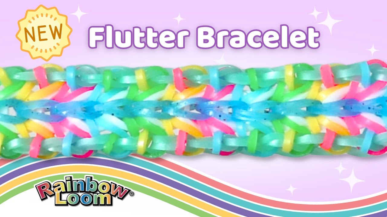 Урок по плетению браслета Flutter Rainbow Loom от Angelynn (TutorialsByA&trade;) | Дизайн для среднего/...