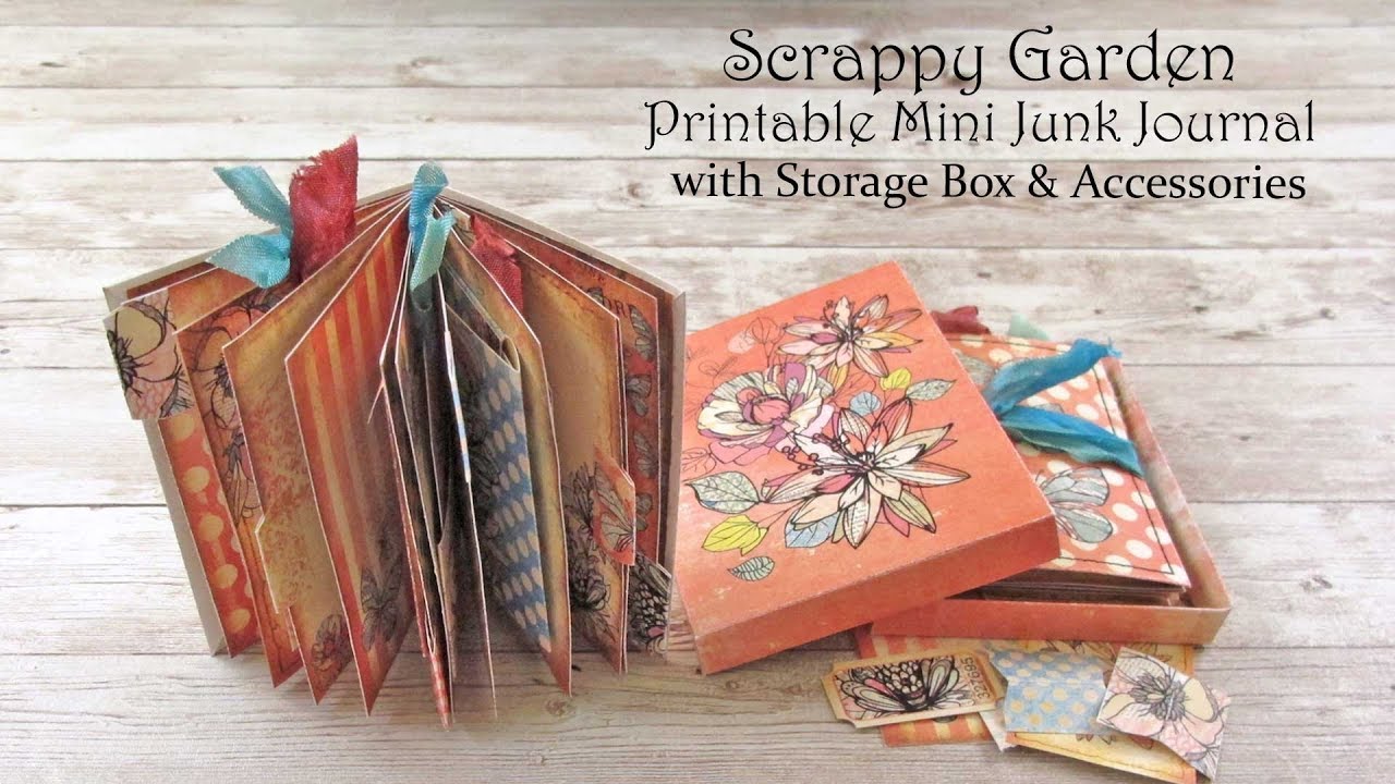 Printable Mini Junk Journal Flip Through: Scrappy Garden
