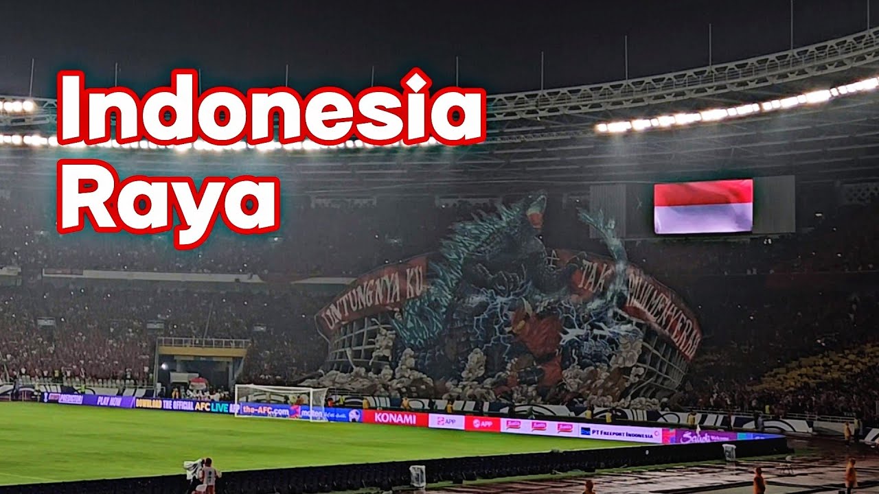 Amazing crowd singing Indonesia national anthem @ GBK : Timnas Indonesia vs Jepang 241115