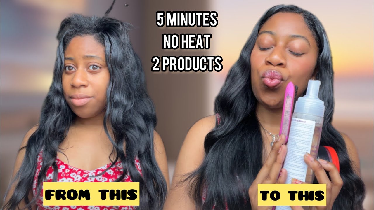 How I Blend My Leave Out in 5 MINUTES! | NO HEAT! | V Part Wig & Weave | New Growth