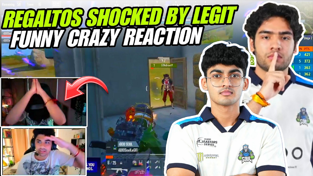 iQOOSouL Legit 1v5 Shocked REGALTOS 😱 Crazy Reaction on Legit 🔥 SOUL Regaltos on iQOOSouL ✅ S8UL