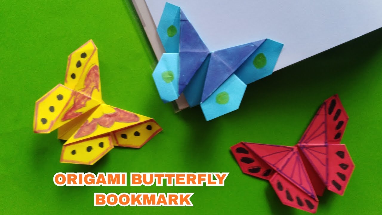 Origami Butterfly Bookmark | How to make an Origami Paper Butterfly Corner Bookmark