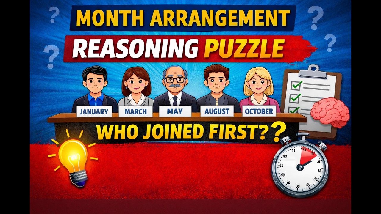 Month Arrangement Reasoning Puzzle | Logical Reasoning for SSC & Bank Exams